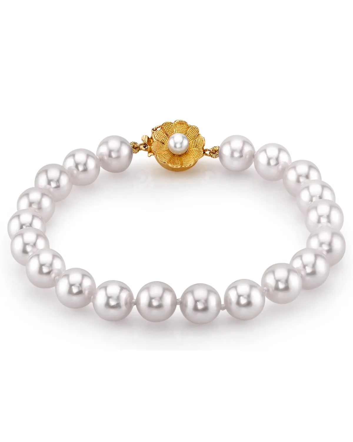 White Japanese Akoya Pearl Bracelet, 7.5-8.0mm